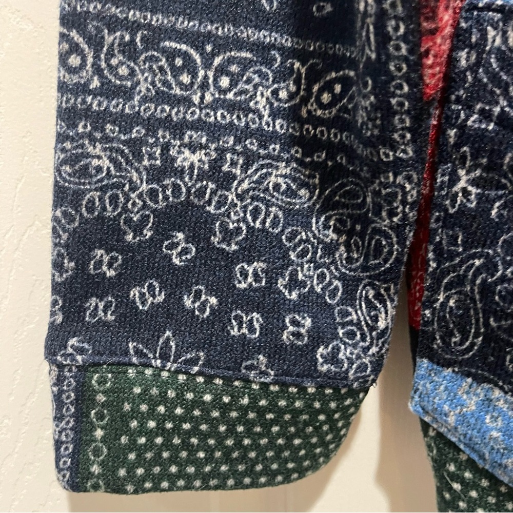 Levi's Mens XL Colorful Patchwork Cardigan - Picture 7 of 11